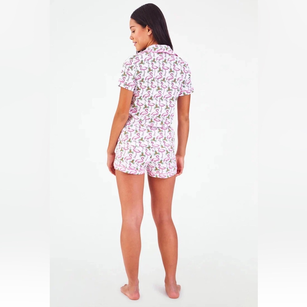 New With Tags Roller Rabbit Freddy Flamingo Polo Pajamas Sz M - Picture 4 of 9